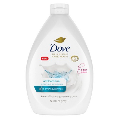 Dove Beauty Care &#38; Protect Antibacterial Hand Wash Refill - Scented - 34 fl oz