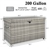 SKRAN Wicker Deck Box with Wheels, All-Weather Outdoor Storage Box, Rattan Storage Bin for Patio, Outdoor, Pool - 3 of 4