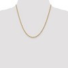 Black Bow Jewelry 2.5mm 14k Yellow Gold Solid Light Diamond Cut Rope Chain Necklace - 2 of 4
