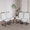 Sapphtopaz Modern Simple High Back Dining Chairs, PU Faux Leather Kitchen Chairs with C-shaped Tube Plating Metal Legs for Dining Room - 4 of 4