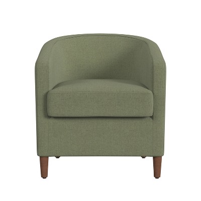 Photo 1 of Modern Woven Barrel OLIVE GREEN Accent Chair - HomePop