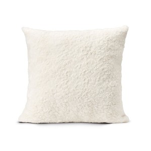 HGTV Curlicue Faux Fur Pillow Snowbound 14 x 20 inches - 1 of 4