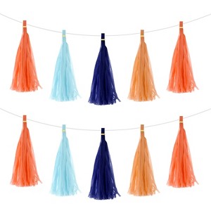 Unique Bargains Party Decoration Reusable Strong Rope Tassel Garland Banner 20 Pcs - 1 of 4