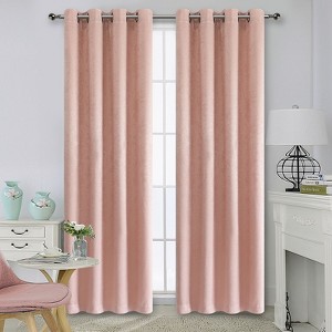 Kate Aurora Modern Art Contemporary 2 Pack Light Filtering Grommet Top Curtains - 1 of 4