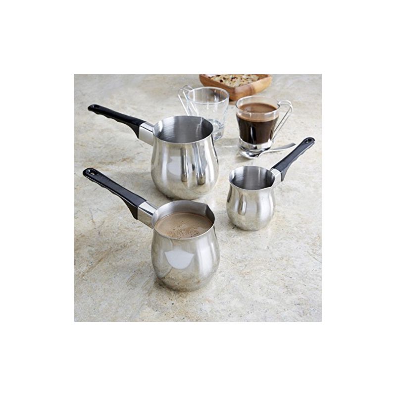 Lexi Home Stainless Steel Turkish Coffee Pot, 4 of 5