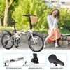 Kumasinova 20" Folding Bike,6-Speed Steel Frame Commuter with Basket,Phone Holder,Fenders,Dual V-Brake Portable Bicycle for for Men & Women - 4 of 4