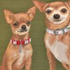 Signare USA Chihuahua Olive Panelled Pillowcase/Cushion Cover 18x18 Inch - 3 of 3