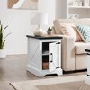 Farmhouse Coffee Table, Rustic Cocktail Table With Hinged Lift Top, Unique Square Accent End Tables With Large Hidden Storage Compartment, White - 2 of 4