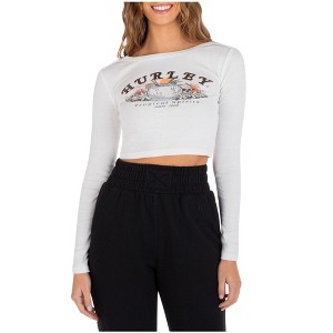 Hurley Womens Tropical Sprits Graphic T-Shirt, White, X-Small - 1 of 1