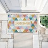 Stupell Industries Welcome Pastel Geometric Printed Outdoor Door Mat, design by Angela Nickeas, 18"x30" - 4 of 4