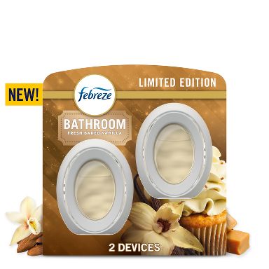 Febreze Bathroom Fresh Baked Air Vanilla - 2pk