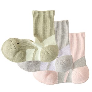 Anna-Kaci Women's 3-Pair Pack Cushioned Sports Crew Socks with Arch Support Mesh Panels and Ankle Compression - 1 of 4