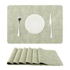 Unique Bargains Dining Heat Resistant Faux Leather PU Placemats 12 Pcs - 2 of 4
