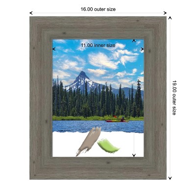 Fencepost Gray Distressed Wood 11x14 Wall Picture Frame