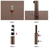 Costway 10ft Solar Lights Patio Umbrella Outdoor W/ 50 LBS Movable Umbrella Stand Red - 4 of 4