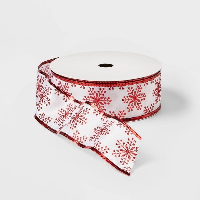 2 inch red satin ribbon