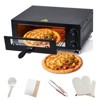 Countertop Electric Pizza Oven - Commercial Stainless Steel Pizza Maker with Timer & Adjustable Temperature | Tabletop Pizza Cooker - 3 of 4