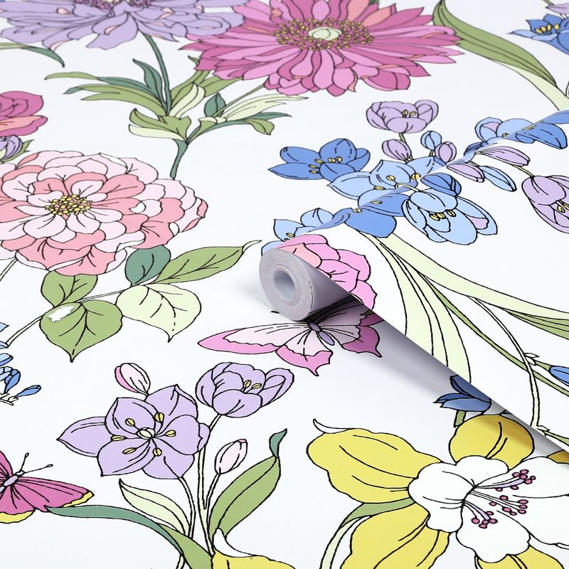 Laura Ashley Gilly Multicolor Wallpaper, 3 of 7