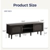 ChicFurnit Decorative Storage Cabinet Rattan TV Stand with Ample Storage for Living Room or Bedroom, Black, 53.9"*13.8"*18.9" - 2 of 4