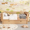 SeaCamel Twin Size Wood Platform Bed for Kids - Low Profile Design with Safety Rails, White - 4 of 4