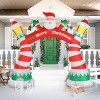 FURNIinspire Decorative Holiday Scene Props Christmas Inflatable Archway Santa Claus Arch, Blow Up Yard Decoration, Multicolored, 39.4"*106.3"*122" - 2 of 4