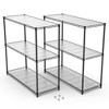 2 Pack 3 Tier Shelf Wire Shelving Unit, NSF Heavy Duty Wire Shelf Metal Large Storage Shelves Height Adjustable Utility - 3 of 4