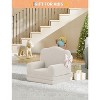 Kids Couch, 2-in-1 Convertible Toddler Sofa Chair, Fold Out Lounger Bed, Soft Teddy Fleece for Playroom, Nursery, Birthday Gift - 2 of 4
