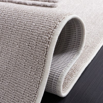 Gray Geometric Flat Woven Synthetic Area Rug