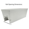 Classic Home and Garden Plastic Falmouth Deck Rail Window Box Planter with Drainage Holes, Starlight White Beadboard, 24" - 4 of 4