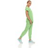 Hey Collection Womens Stretch V-Neck Jogger Scrubs Set, Medical Nursing Tops with Four Pocket Pants - 3 of 4