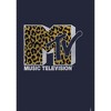 Juniors Womens MTV Cheetah Print Logo Cowl Neck Sweatshirt - 2 of 4