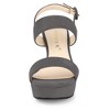 Allegra K Women's Slingback Platform Chunky High Heel Adjustable Buckle Strap Sandals - 2 of 4