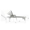 2-Piece Outdoor Mesh Chaise Lounge Chairs, Adjustable Large Chaise Lounges for Patio, Poolside or Garden Relaxation and Sunbathing-Maison Boucle - 3 of 4