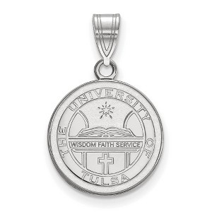 Black Bow Jewelry Sterling Silver Tulsa Golden Hurricanes NCAA Medium Pendant - 1 of 3