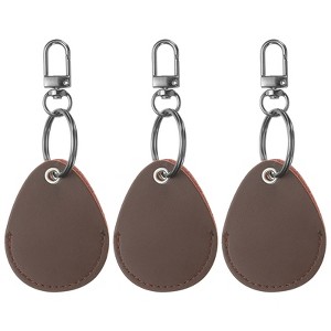 Unique Bargains Genuine Leather Lightweight Portable Keychains 3Pcs - 1 of 4