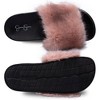 Jessica Simpson Womens Fuzzy Open Toe Slide Slipper - 4 of 4