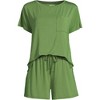 Lands' End Women's Cooling 2 Piece Pajama Set - Short Sleeve Tee and Shorts - 3 of 3