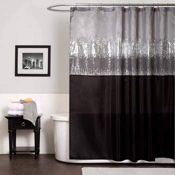 Waterproof Solid Black Dark Grey Shower Curtain With 12 Plastic Hooks  Simple Dark Gray Design For Bathroom From Kong08, $10.03