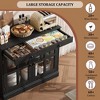 Sideboard Buffet Cabinets with Glass Door, 35.4" Sideboard with Storage Drawer, Adaptable Design - 3 of 4