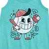 Girls' - Instant Message - Baseball Mascot Graphic Sleeveless Aline Dress - 2 of 4