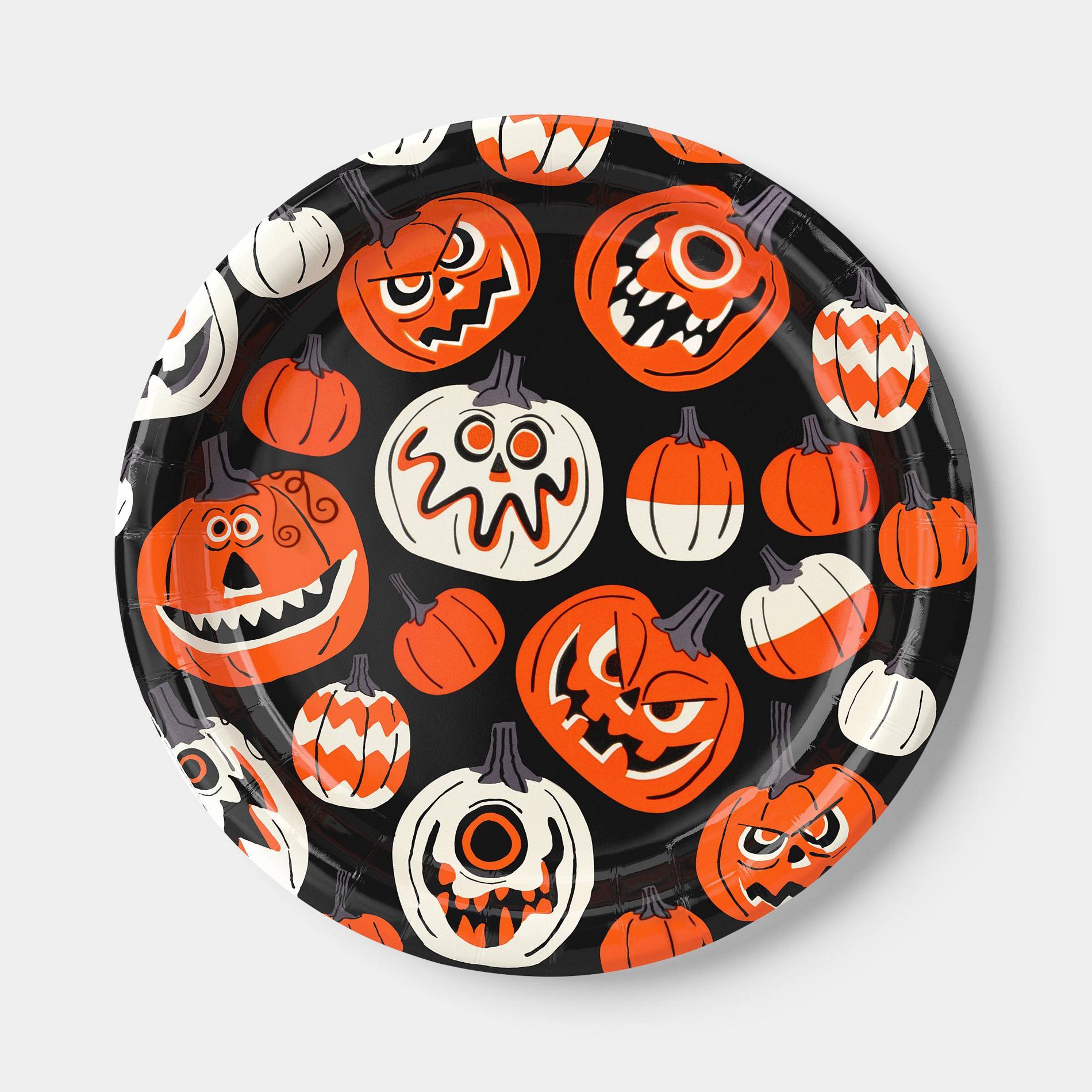 Pumpkin Toss Disposable Snack Plates - 7" - 20ct - Orange - Hyde and EEK! Boutique™: Halloween