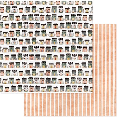 American Crafts Farmstead Harvest Patterned Double-Sided Cardstock 12"X12"