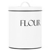 Outshine Co White Vintage Farmhouse Flour Canister with Lid - 3 of 4