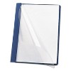 Smead Poly Report Cover Tang Clip Letter 1/2" Capacity Clear/Dark Blue 25/Box 87455 - 3 of 4