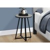 Sapphtopaz Modern End Table with X-Cross Metal Base Sleek Night Stand with Round Tabletop Small Side Coffee Table for Living Room,Bedroom - 3 of 4