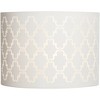 Springcrest Set of 2 Drum Lamp Shades Quatrefoil Laser Cut Medium 14" Top x 14" Bottom x 10" High Spider Harp and Finial Fitting - 4 of 4