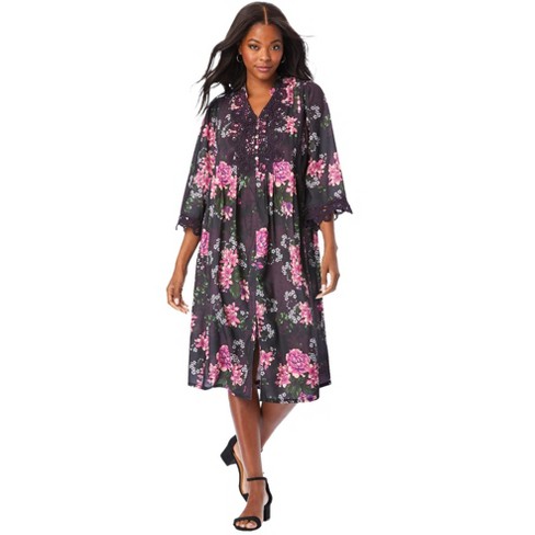 Roaman's Women's Plus Size Juliet Shirtdress - image 1 of 4