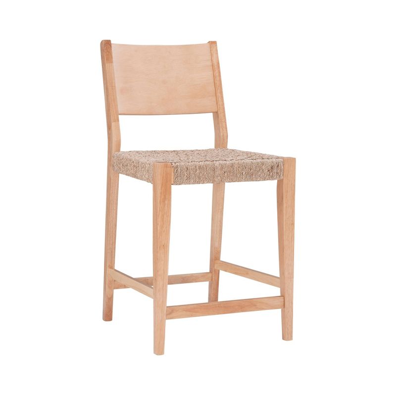 Set of 2 Clara Handwoven Seagrass Seat Counter Height Barstools Natural - Powell Company, 1 of 11