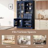 Whisen Freestanding Buffet with Hutch, Tall Kitchen Pantry Cabinet with 4 Drawers, Door Shelves and Pull-out Trays - 2 of 4