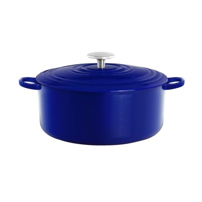 Chantal Cobalt Blue 5 Quart Round Cast Iron Casserole